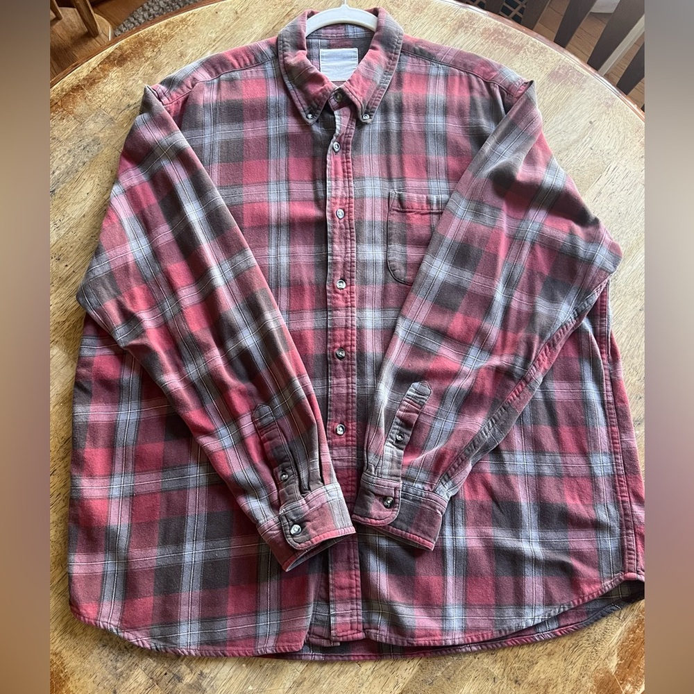 Lake Michigan Upcycled Flannel Plaid Button Down Shirt New Buffalo Beach Mens XL - Picture 15 of 15